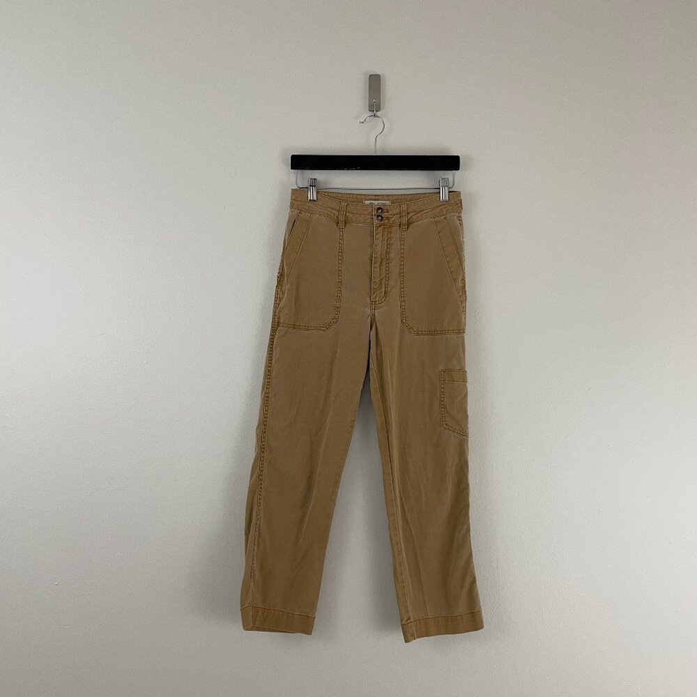 Madewell Military Straight Leg Pants in Dark Ochre Size 27